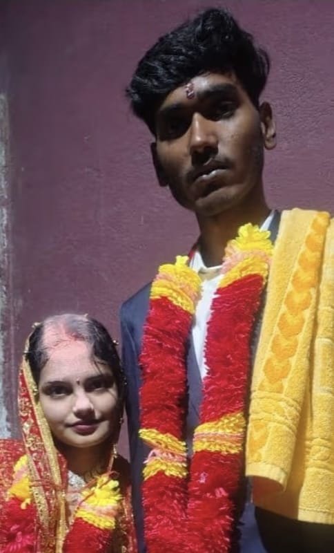 बारात लेकर पहुंची दुल्हन की शादी के बाद की तस्वीर।