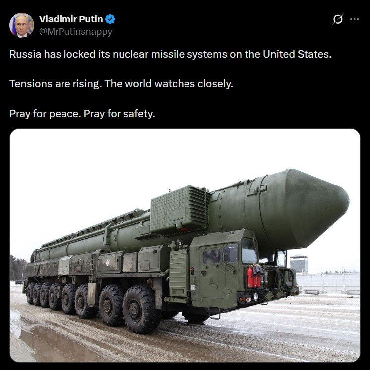russia locks nuclear missiles on usa tensions rise iran israel war stance