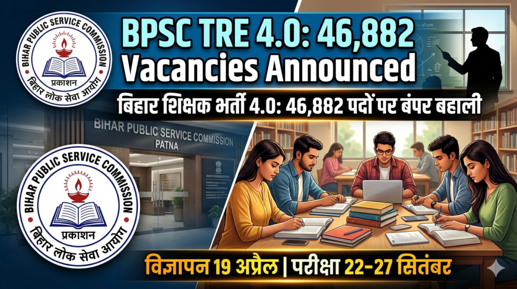 BPSC TRE 4.0 official exam schedule and vacancy details 2026