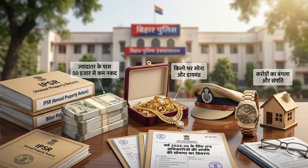 Bihar IPS officers property declaration and gold investment report 2026.