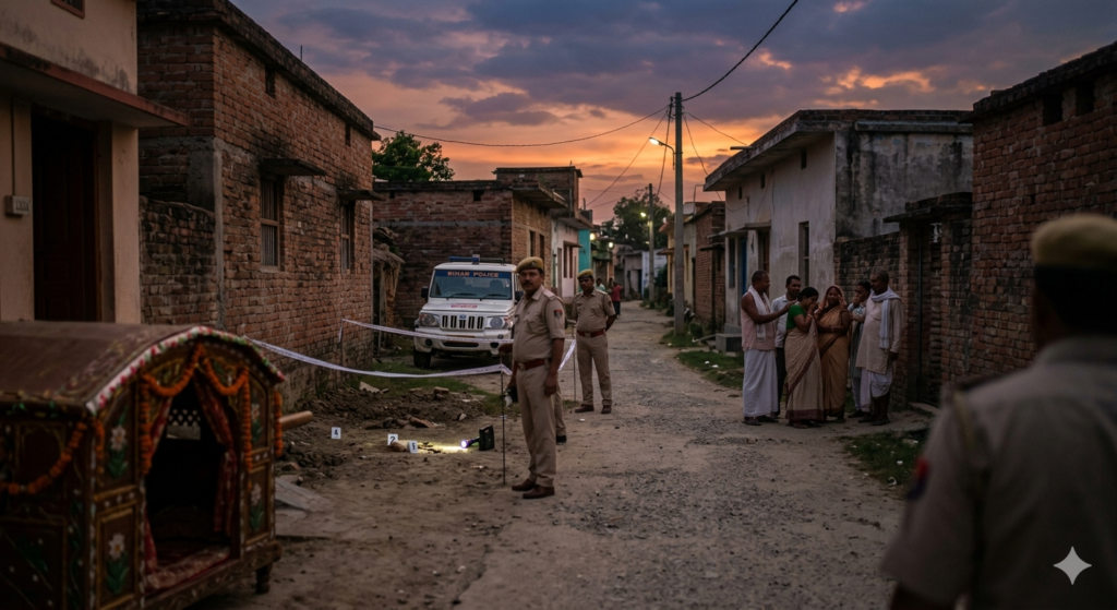 vaishali crime news girl shot before wedding youth killed imadpur police investigation love affair angle