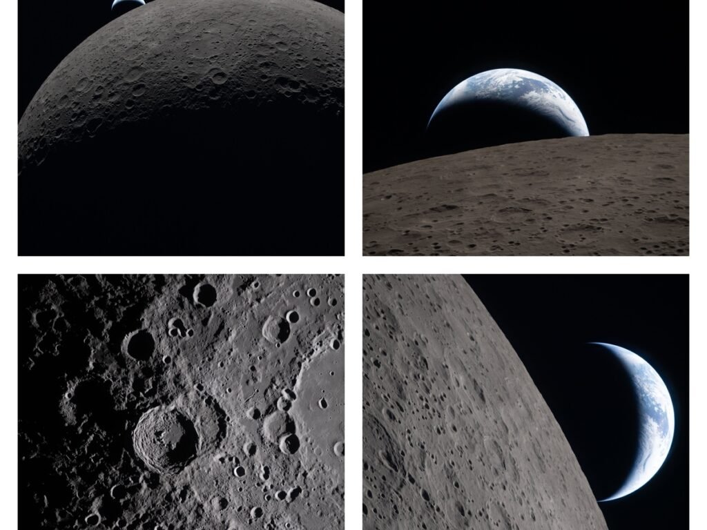 Artemis II Photos, NASA Moon Mission 2026, Earthrise from Moon, Orion Spacecraft Images, Lunar Farside