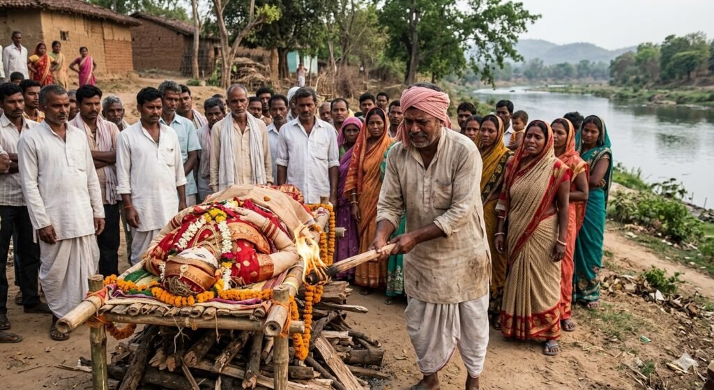 jharkhand garhwa father performs living daughter funeral after she refuses marriage in mandap
