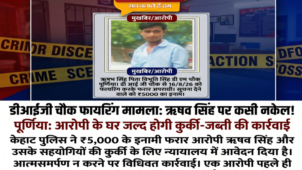 purnia-dig-chowk-firing-case-police-to-attach-property-of-rewardee-accused-rishav-singh